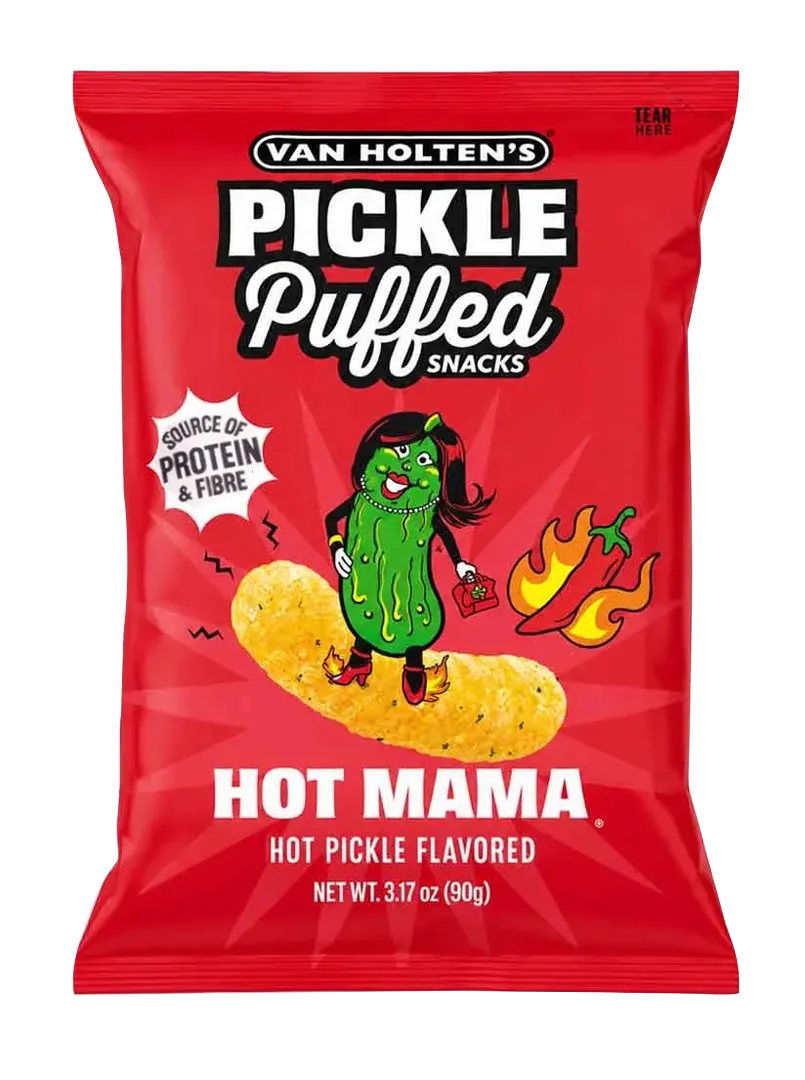 Van Holten´s Pickle Puffed Snacks Hot Mama