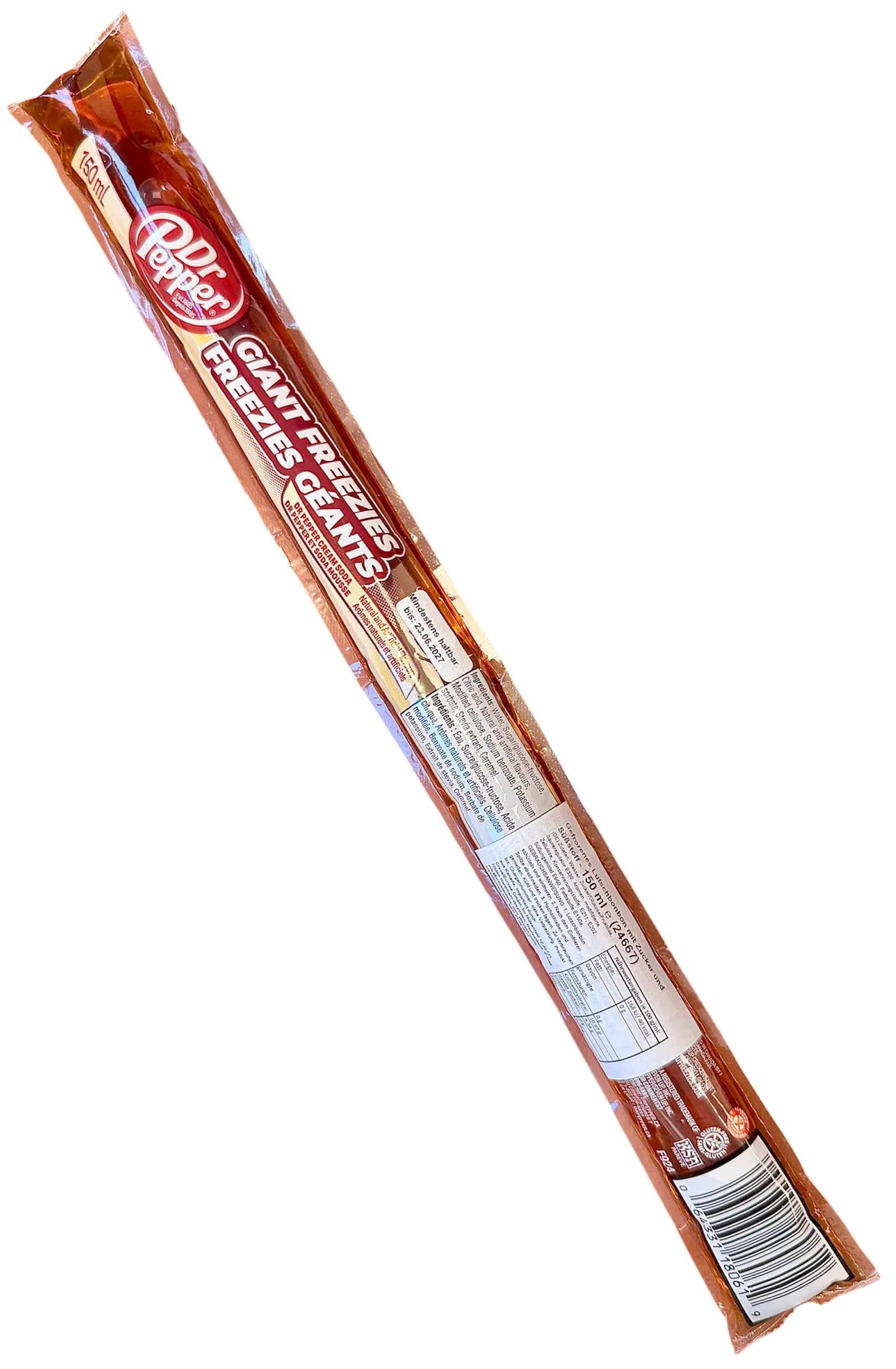 Giant Freezies Dr Pepper Cream Soda