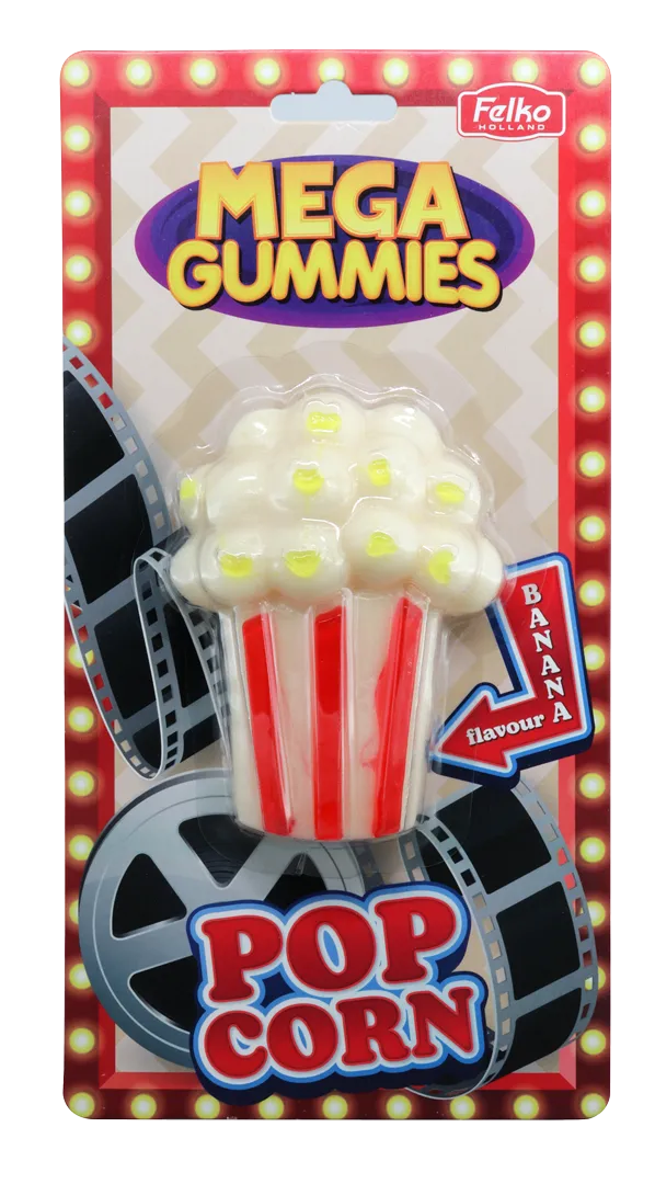 Mega Gummies Popcorn Banana Flavour